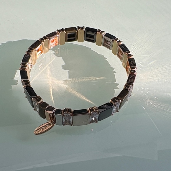 Serefina Jewelry - Chic Black and Gold Bracelet